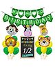 Party Propz Jungle Theme Half Birthday Decorations Green - Pack of 37