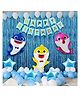 Party Propz Baby Shark Theme Birthday Decoration Multicolor - Pack of 72