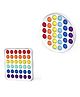Wishkey Square Circle Shape Pop Bubble Stress Relieving Silicone Pop It Fidget Toys Pack of 2 - Multicolour