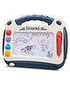 Wishkey 2 In 1 Magic Magnetic Slate With Shapes Stamps & Pen Erasable Doodle Pad Board - Blue