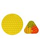 Wishkey Circle & Hexagon Shaped Pop Bubble Stress Relieving Silicone Pop It Fidget Toy Pack Of 2 - Multicolour