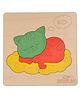 Ekoplay Cat On a Mat Wooden Board Puzzle Multicolour - 4 Pieces
