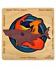 Ekoplay Endangered Sharks Wooden Board Puzzle Multicolour - 5 Pieces