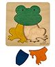 Ekoplay Happy Frog Wooden Board Puzzle Multicolour - 4 Pieces