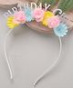 Pine Kids Hair Band Birthday Girl & Flower Applique - Multicolor