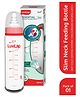 LuvLap Essential Slim Neck Glass Feeding Bottle, 250ml, 3m+, BPA Free, Ergonomic Shape, Anti-Colic Nipple, White & Red, Pack of 1