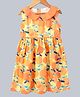 Kadam Baby Orange Print Sleeveless Dress - Orange