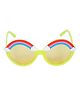 Spiky Yellow Frame Lens Round Sunglasses - Yellow