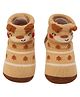 Yellow Bee Animal Design Anti-Skid Socks - Brown