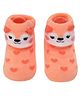 Yellow Bee Animal Design Anti-Skid Socks - Peach