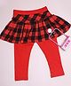 The Sandbox Clothing Co Checked Full Length Skirt Legging - Red