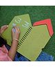 The Funny Mind Hut Shaped Wooden Reusable and Traced Hindi Aksar Varnmala Writing Practice Chalk Book For Kids and Pre Learner - Hindi
