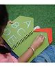The Funny Mind Hut Shaped Wooden Reusable and Traced English Capital Letters or Alphabets Writing Practice Chalk Book For Kids and Pre Learners - English