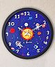 Pine Kids Solar Wall Clock - Blue & Black 