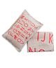 Pluchi Alphabet Cotton Knitted Cot Sheet & Pillow Set - Grey