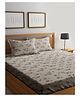 Elementary Pure Organic Cotton Double Bedsheet with 2 Pillow Covers Unicorn Theme - Beige