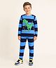 Little Marine Full Sleeves Striped Night Suit - Blue