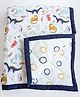 Yellow Doodle Reversible Comfort Quilt - Multicolour 