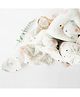 Yellow Doodle In The Sky Cot Bedsheet Set - Peach