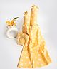 Yellow Doodle Cute Polka Cot Bedsheet Set - Yellow