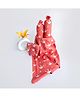 Yellow Doodle Crowns Cot Bedsheet Set - Red