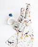 Yellow Doodle Dino Friend Cot Bedding Set - Multicolour