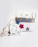 Yellow Doodle Twinkly Stars Organic Bedding Gift Basket - Grey
