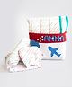 Yellow Doodle Doodle Rain Organic Bedding Gift Basket - Multicolor