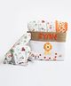 Yellow Doodle Baby Animals Organic Bedding Gift Basket - Multicolor