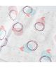 Yellow Doodle Organic Cotton Swaddle Wrappers - Peach
