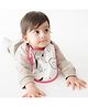 Yellow Doodle Doodle Arrows Printed Reversible Organic Cotton Muslin Bib & Burp Cloth Set - Multicolour
