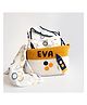 Yellow Doodle Doodle Circles Organic Cotton Muslin Gift Basket - Blue