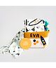 Yellow Doodle Child Of The Universe Organic Cotton Welcome Baby Gift Basket - Blue
