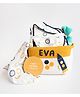 Yellow Doodle Doodle Circles Organic Cotton Welcome Baby Gift Basket - Blue