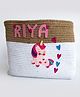 Yellow Doodle Unicorn Dreams Large Organic Cotton Rope Basket - Multicolour