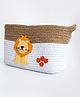 Yellow Doodle Baby Animals Medium Organic Cotton Rope Basket - Multicolour