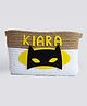 Yellow Doodle Superbaby Medium Organic Cotton Rope Basket - Multicolour