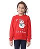 Ninos Dreams Christmas Snowman Printed Full Sleeves Sweatshirt - Red