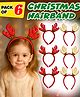 Fiddlerz Christmas Glitter Hair Band for Kids - Pack of 6 