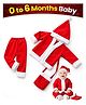 Fiddlerz Santa Claus Dress for Kids Christmas Costume Dress with Jacket Pant Cap Pouch Santa Dress for Boys and Girls