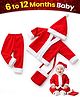 Fiddlerz Santa Claus Dress for Kids Christmas Costume Dress with Jacket Pant Cap Pouch Santa Dress for Boys and Girls