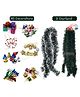 Fiddlerz Christmas Tree Decoration Items with 3 Garlands Multicolour Pack of 45 Pcs Décor