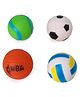 Edu Kids Squeezy Balls Bath Toy Pack of 4 (Colour & Shape May Vary)