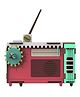 Webby DIY Art and Craft Vintage Radio Storage Box - Multicolour