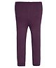 RVK Girls Solid Ankle Length Woollen Leggings - Dark Purple