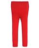 RVK Ankle Length Solid Leggings - Red