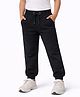 Zion Boys Full Length Solid Track Pants-Black