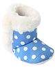 Chiu Faux Fur Lined Polka Booties - Blue
