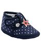 Chiu Soft Sole Star Print Booties - Blue