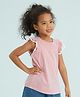 Kookie Kids Cap Sleeves Stripe Top - Pink